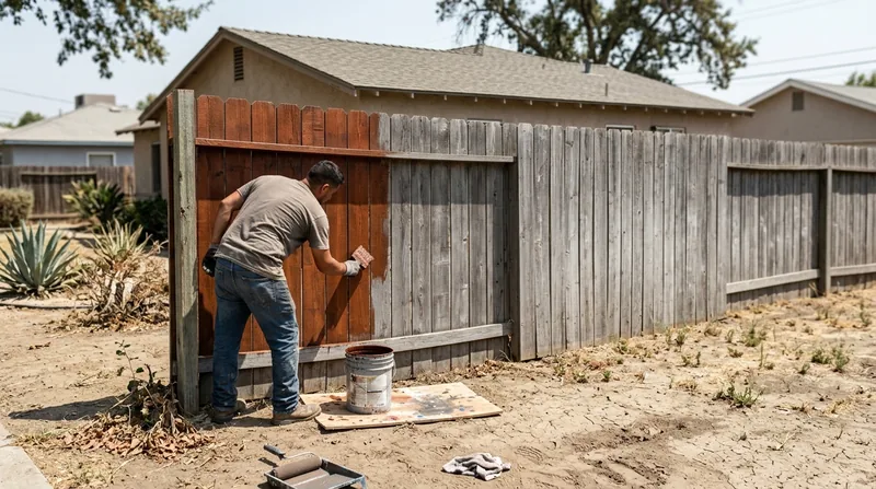 Fence Staining & Restoration Fresno