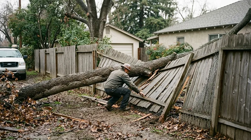 Storm Damage Fence Repair Fresno